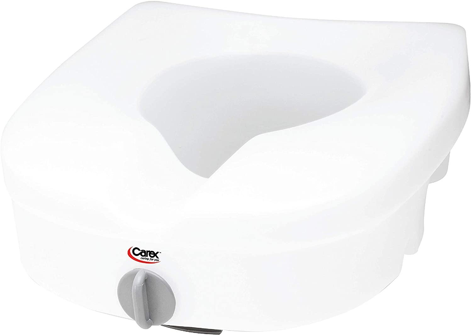 Carex 5" EZ Lock Raised Toilet Seat