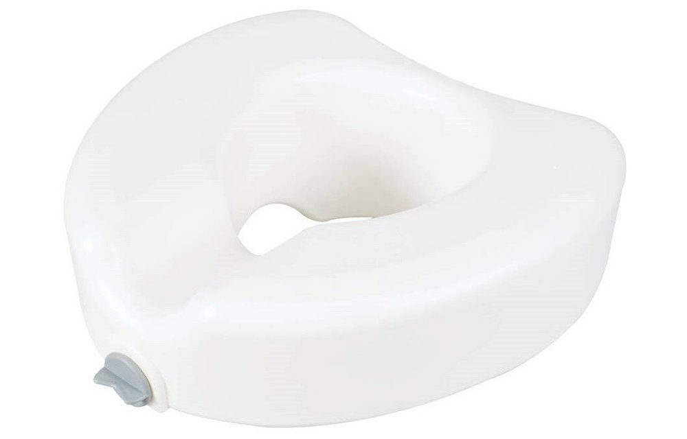 Carex 5" EZ Lock Raised Toilet Seat (fits most elongated & standard bowls)