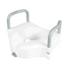 Carex Raised Toilet Seat w/Adjustable Arms 4.5''