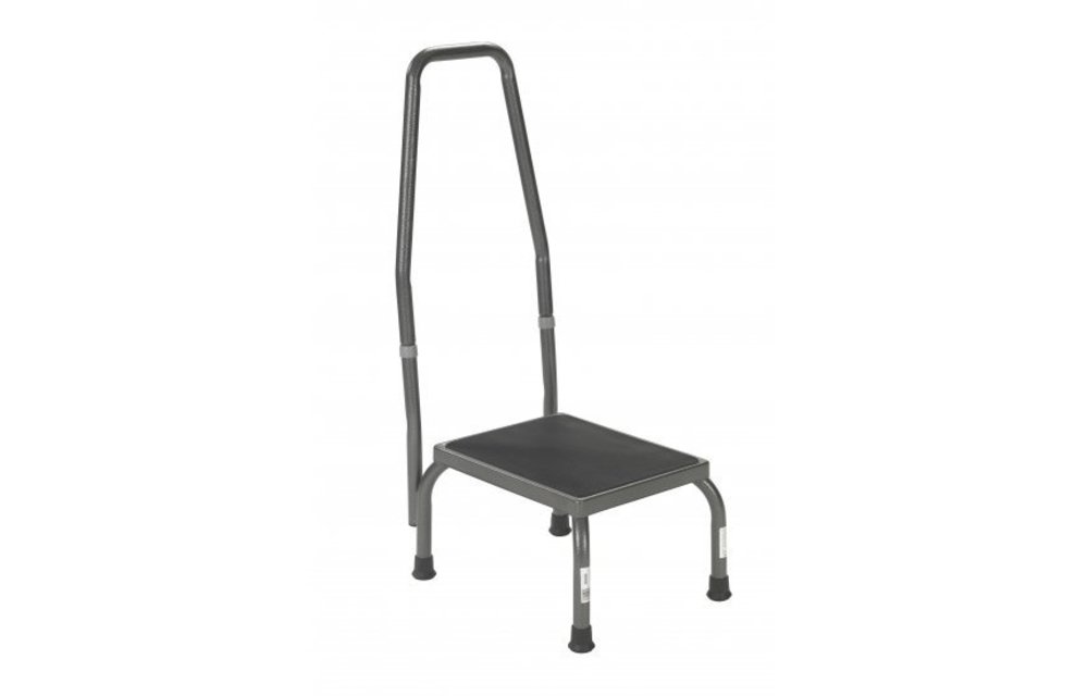 Drive Foot Stool Deluxe w/Handle Silver Vein