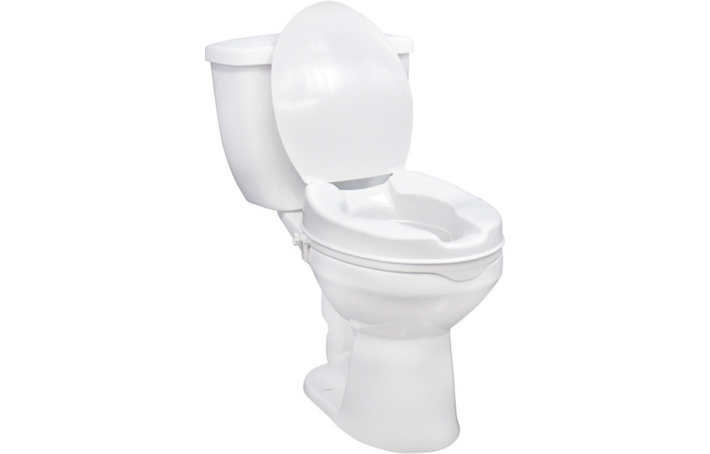 Drive Raised Toilet Seat w/ Lock and Lid 4"