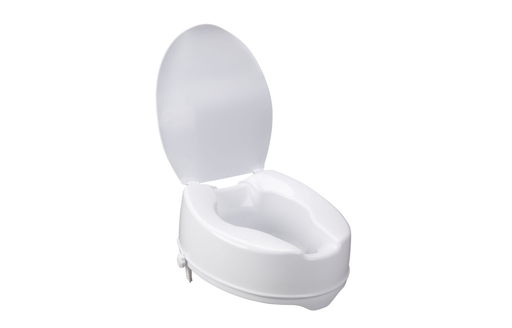 Drive Raised Toilet Seat w/Lock and Lid Standard/Round 6"