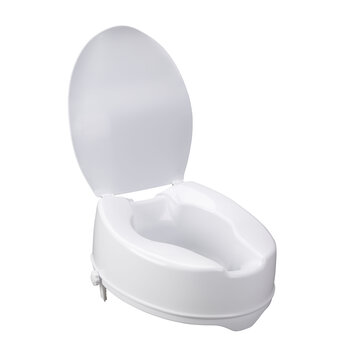 Drive Medical Drive Raised Toilet Seat w/Lock and Lid Standard/Round 6"