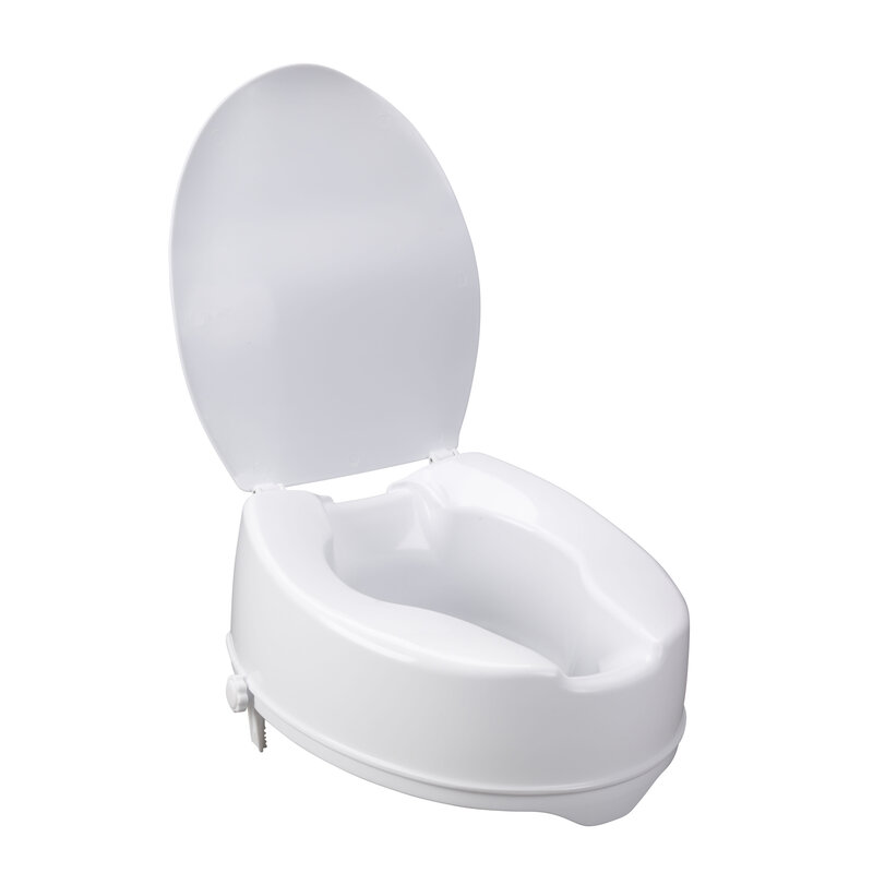 DRV-Drive Medical Drive Raised Toilet Seat w/Lock and Lid Standard/Round 6"