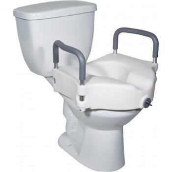 Drive Medical Drive Raised Toilet Seat w/Removable Arms 5"