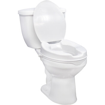 Drive Medical Drive Raised Toilet Seat w/ Lock and Lid  2"