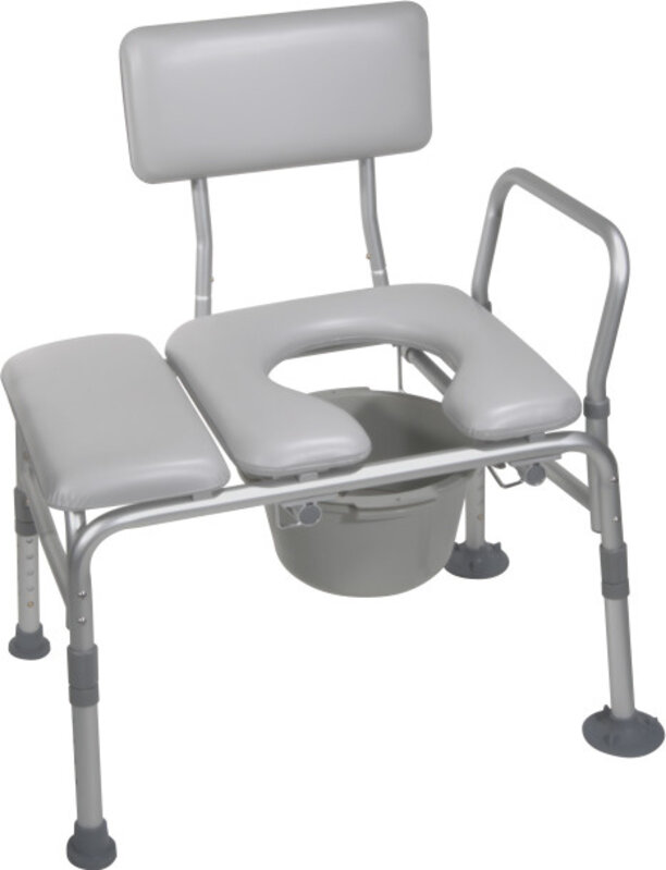 DRV-Drive Medical Drive Padded Transfer Bench and Commode 400lbs