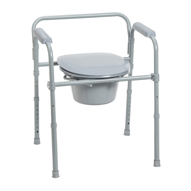 Drive Folding Steel Stationary Commode 350lbs