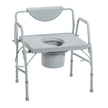 Drive Medical Drive Bariatric Heavy Duty Drop-Arm Stationary Commode 1000lbs