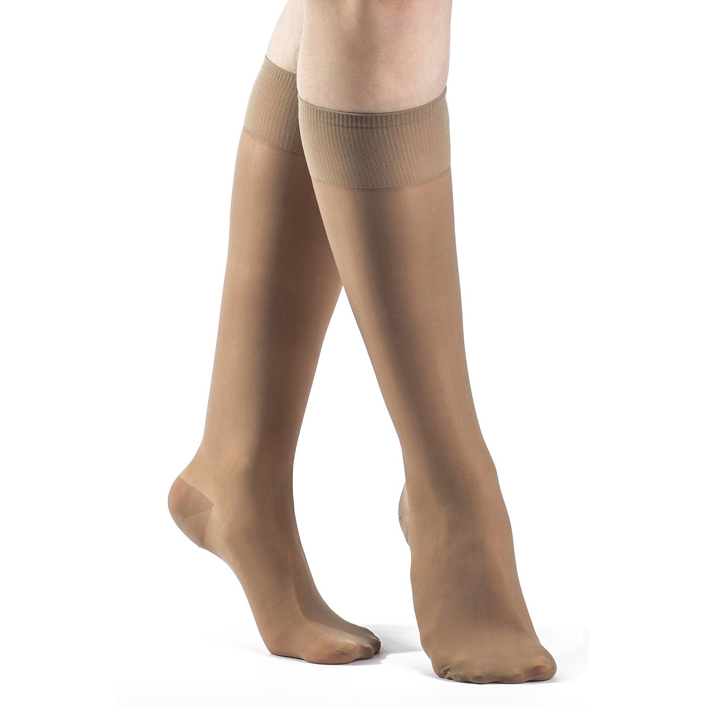 Knee-High Sheer Fashion Hosiery Women 15-20mmHg