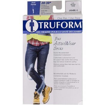 Truform Active Wear Moisture Wicking Compression Sock 20-30mmHg