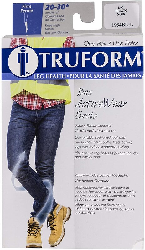 TF-Truform Active Wear Moisture Wicking Compression Sock 20-30mmHg