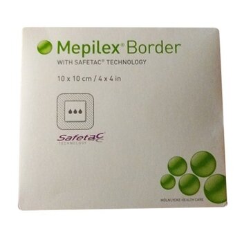 STC-Safetac Mepilex Border Adherent Foam Dressing 10x10cm 5/bx