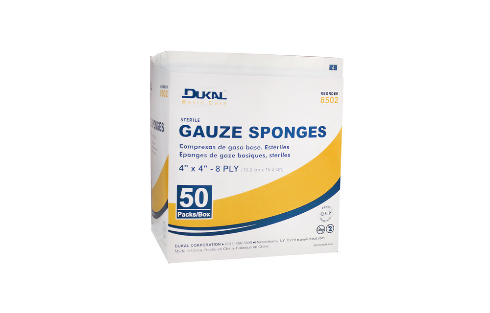 Sterile Gauze 4x4" 8-ply 50/bx