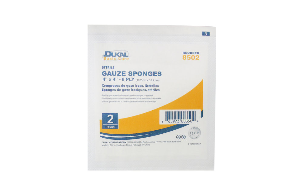 Sterile Gauze 4x4" 8-ply Single