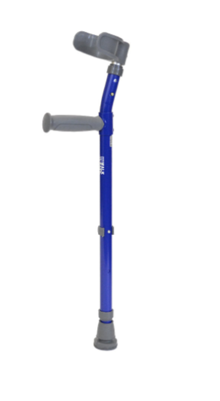 WLKE-WalkEasy WalkEasy Forearm Crutch Half Cuff Blue Pediatric Pair