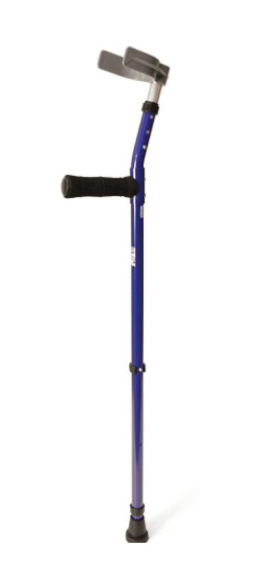 WLKE-WalkEasy WalkEasy Forearm Crutch Half Cuff Adult Black Pair