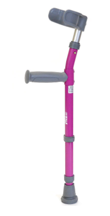 WLKE-WalkEasy WalkEasy Forearm Crutch Half Cuff Red Toddler Pair