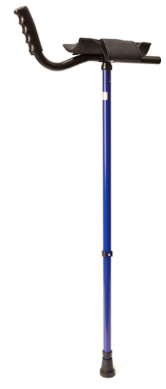 WLKE-WalkEasy Adult Platform Crutch with Velcro Sleeve Black