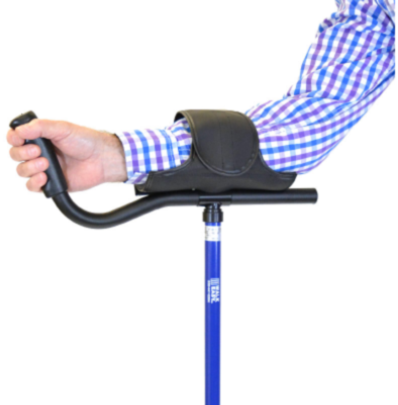 WLKE-WalkEasy Adult Platform Crutch with Velcro Sleeve Black