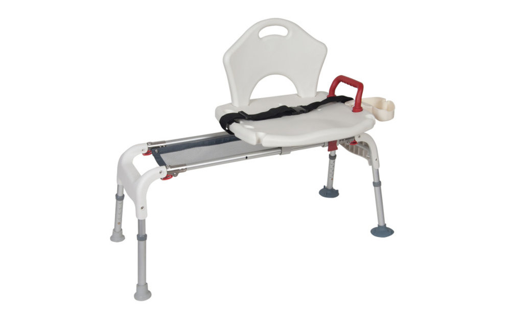 Drive Transfer Bench w/Sliding Seat & Fold-up Legs 300lbs