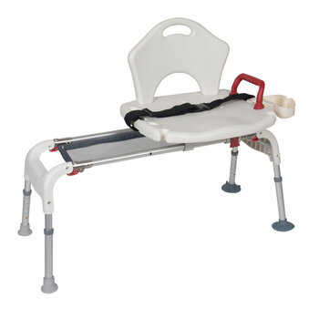 DRV-Drive Medical Drive Transfer Bench w/Sliding Seat & Fold-up Legs 300lbs