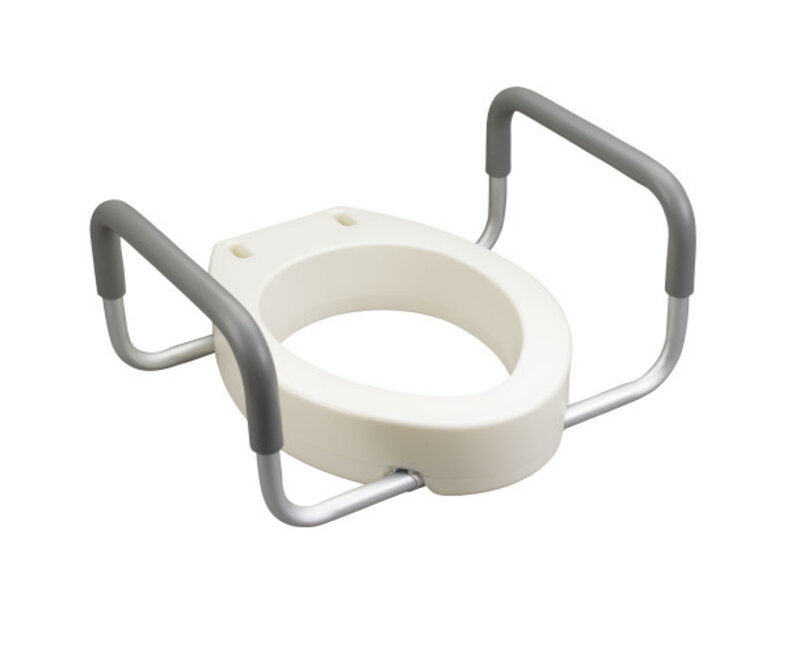 DRV-Drive Medical Drive Raised Toilet Seat w/Arms Elongated 3.5"
