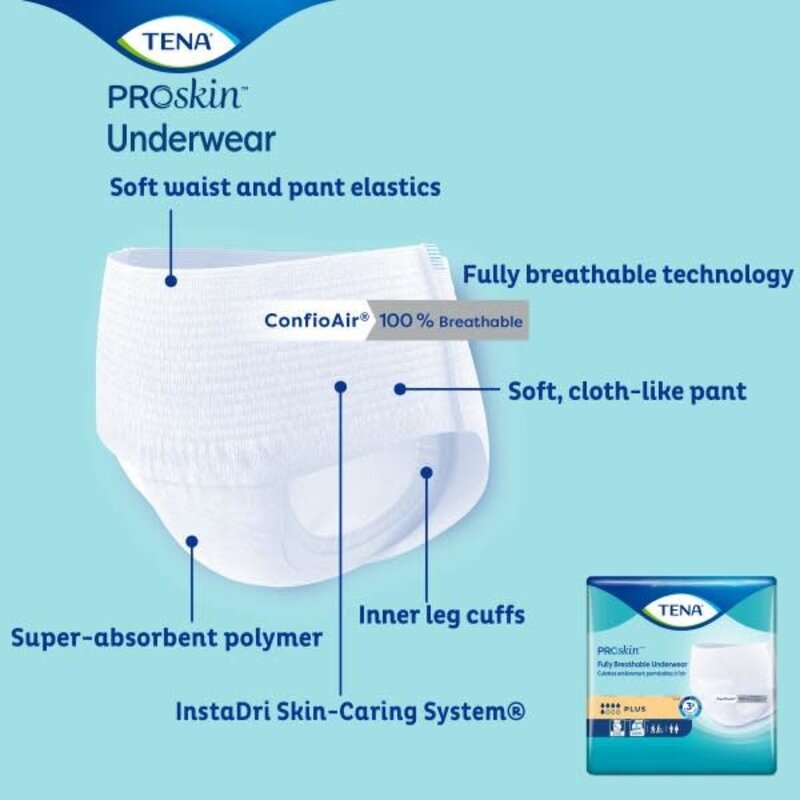 TENA-Tena Tena ProSkinPlus Underwear Large 18/bg 4/bx