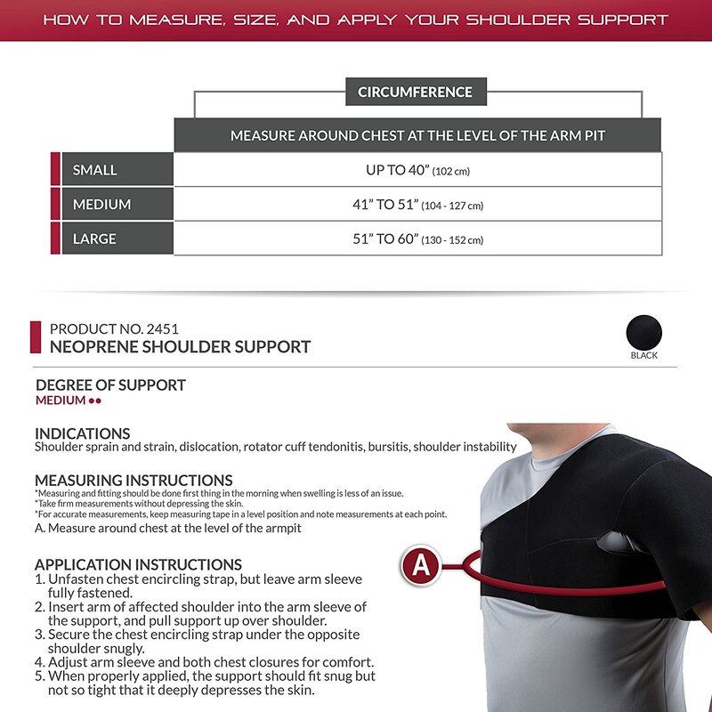 OTC - Airway Surgical OTC Neoprene Shoulder Support