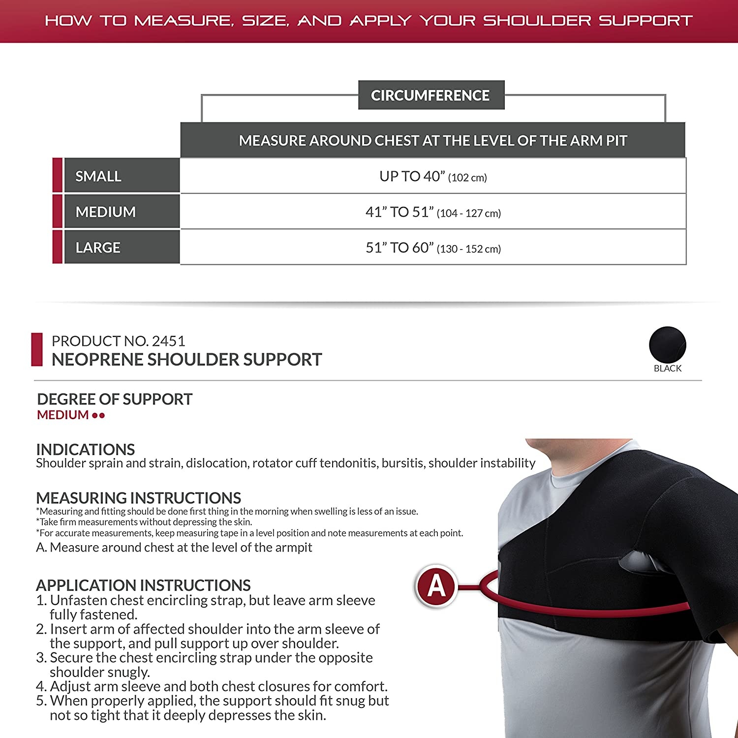 OTC - Airway Surgical OTC Neoprene Shoulder Support