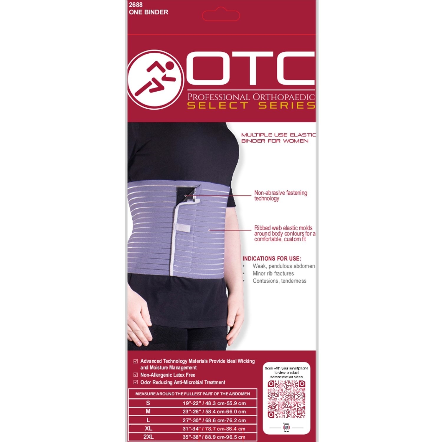 OTC - Airway Surgical OTC Multiple Use Elastic Binder for Women