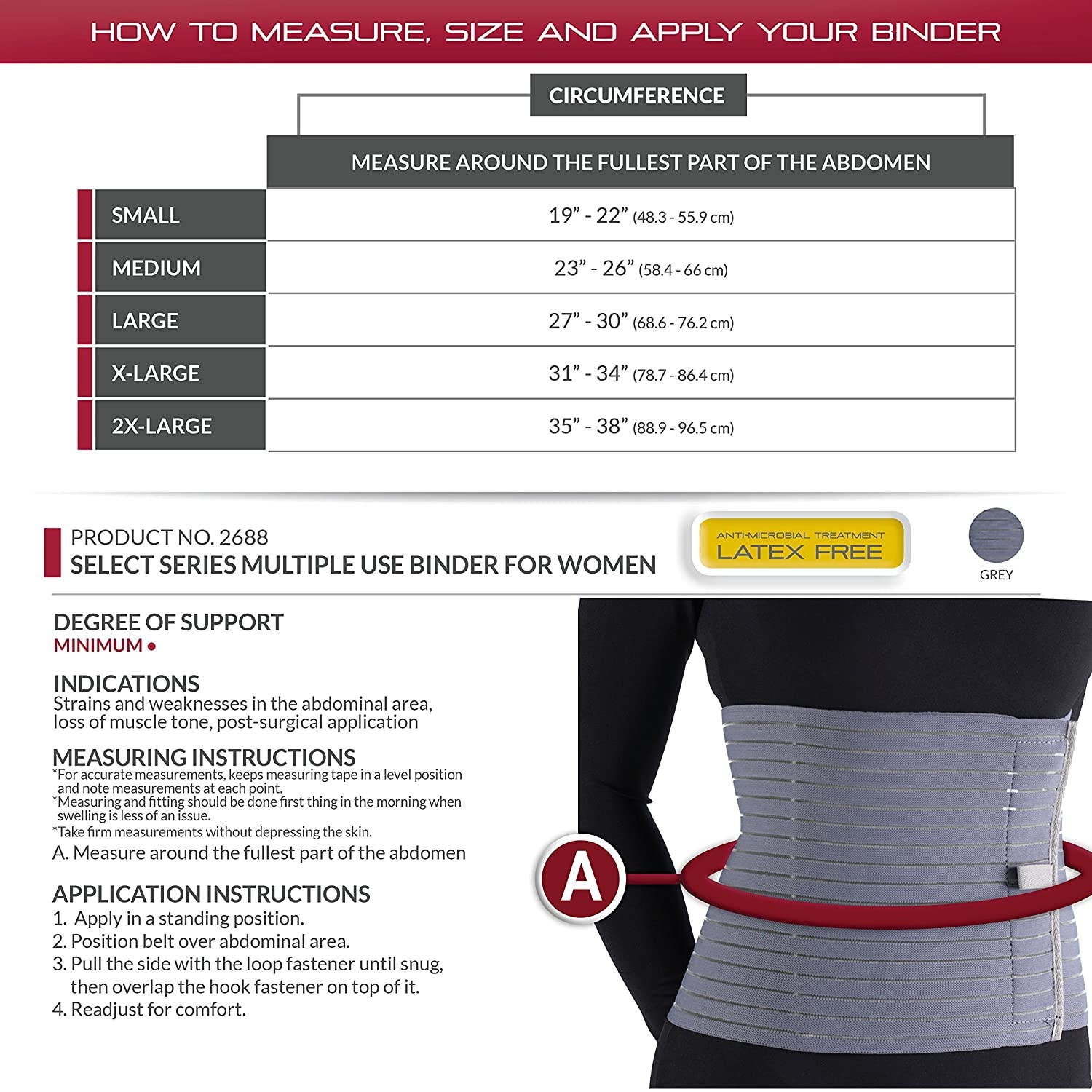 OTC Multiple Use Elastic Binder for Women