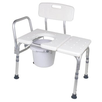 CRX-Carex Carex Transfer Bench Commode w/Bucket 300lbs