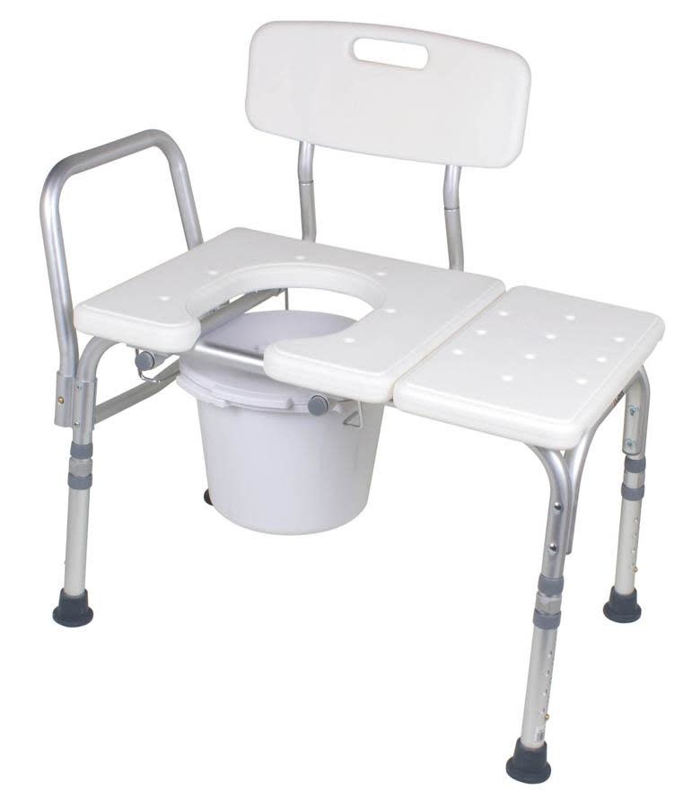 CRX-Carex Carex Transfer Bench Commode w/Bucket 300lbs