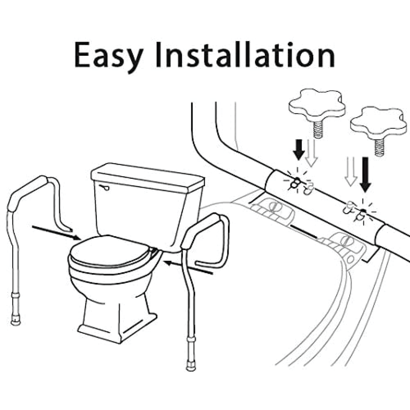 CRX-Carex Carex On-Floor Padded Toilet Safety Frame 300lb