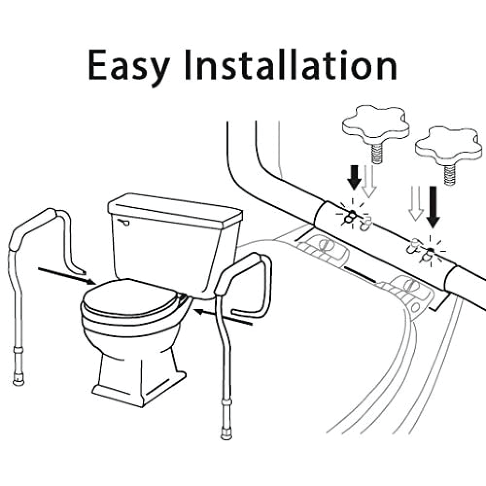 CRX-Carex Carex On-Floor Padded Toilet Safety Frame 300lb