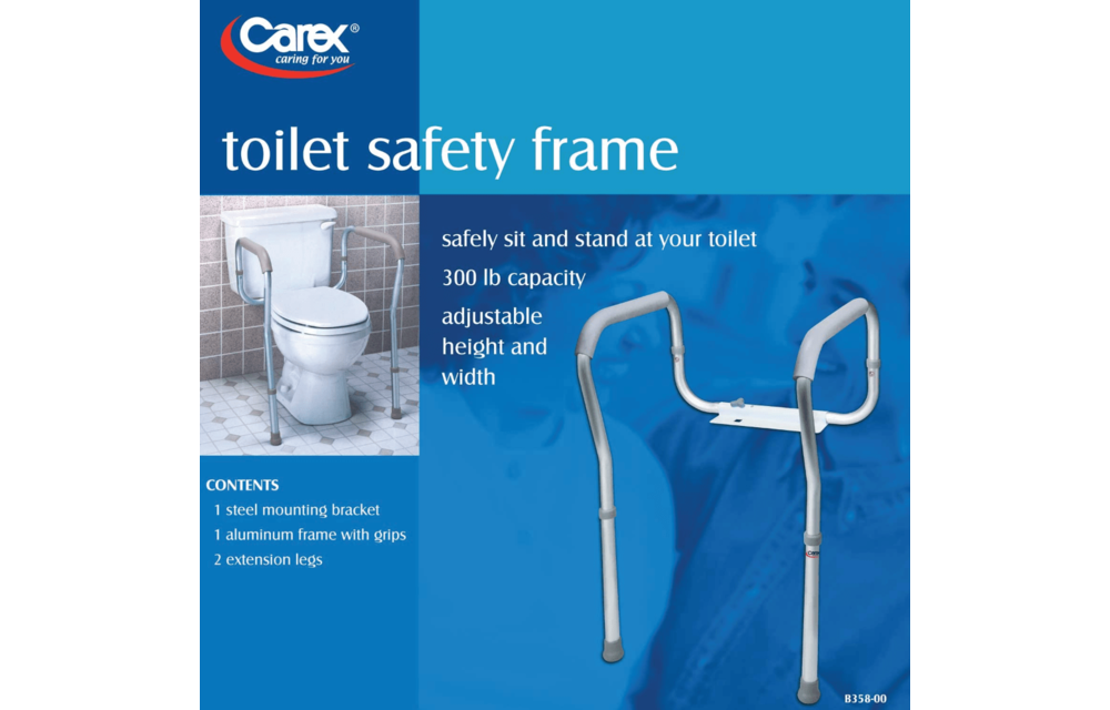 Carex On-Floor Toilet Safety Frame 300lb