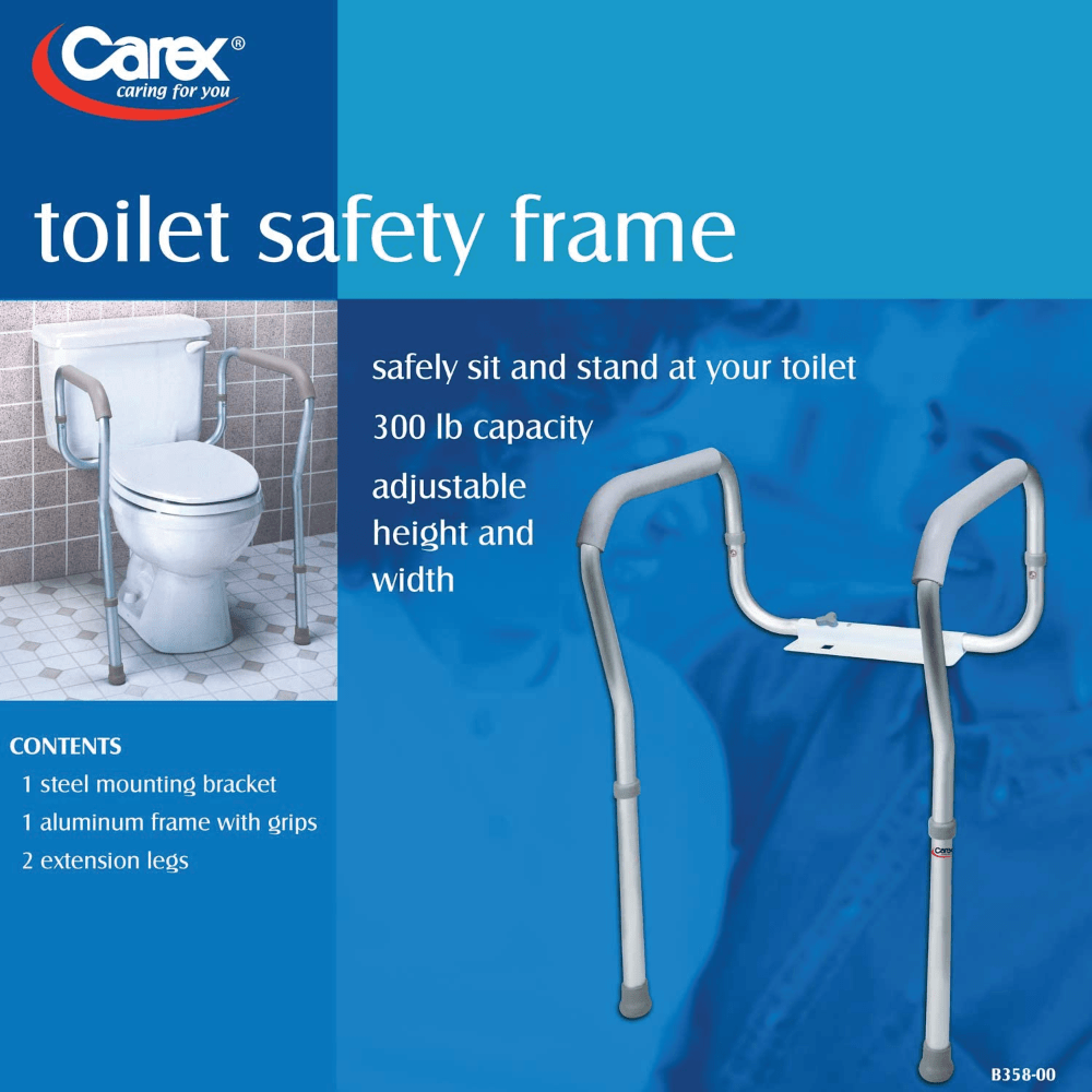 Carex On-Floor Toilet Safety Frame 300lb