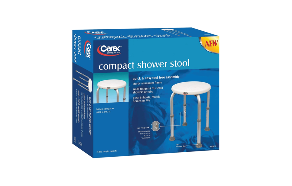 Carex Compact Round Shower Stool
