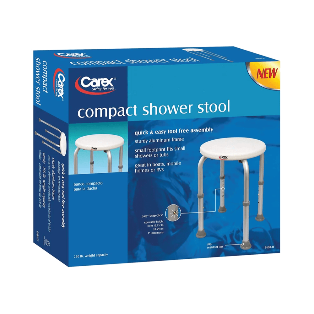 Carex Compact Round Shower Stool