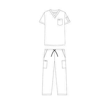 MOBB - MOBB Unisex Scrub Set Draw String Pants 5 Pockets