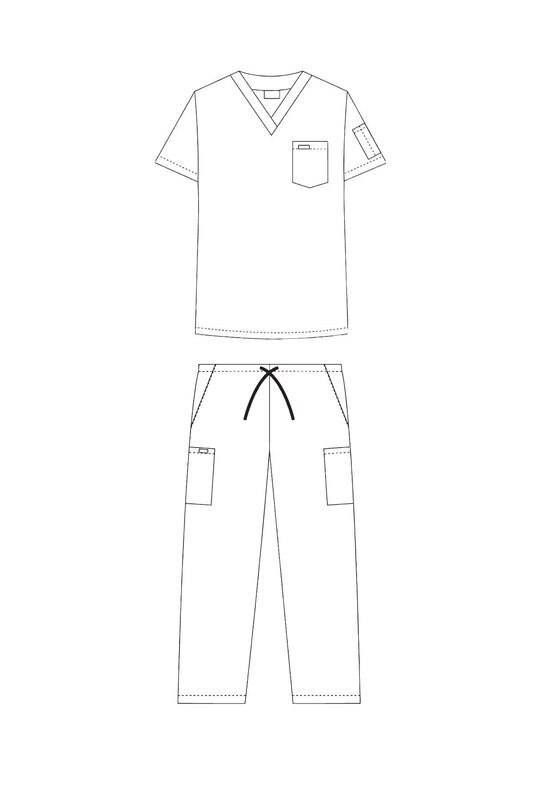 MOBB - MOBB Unisex Scrub Set Draw String Pants 5 Pockets