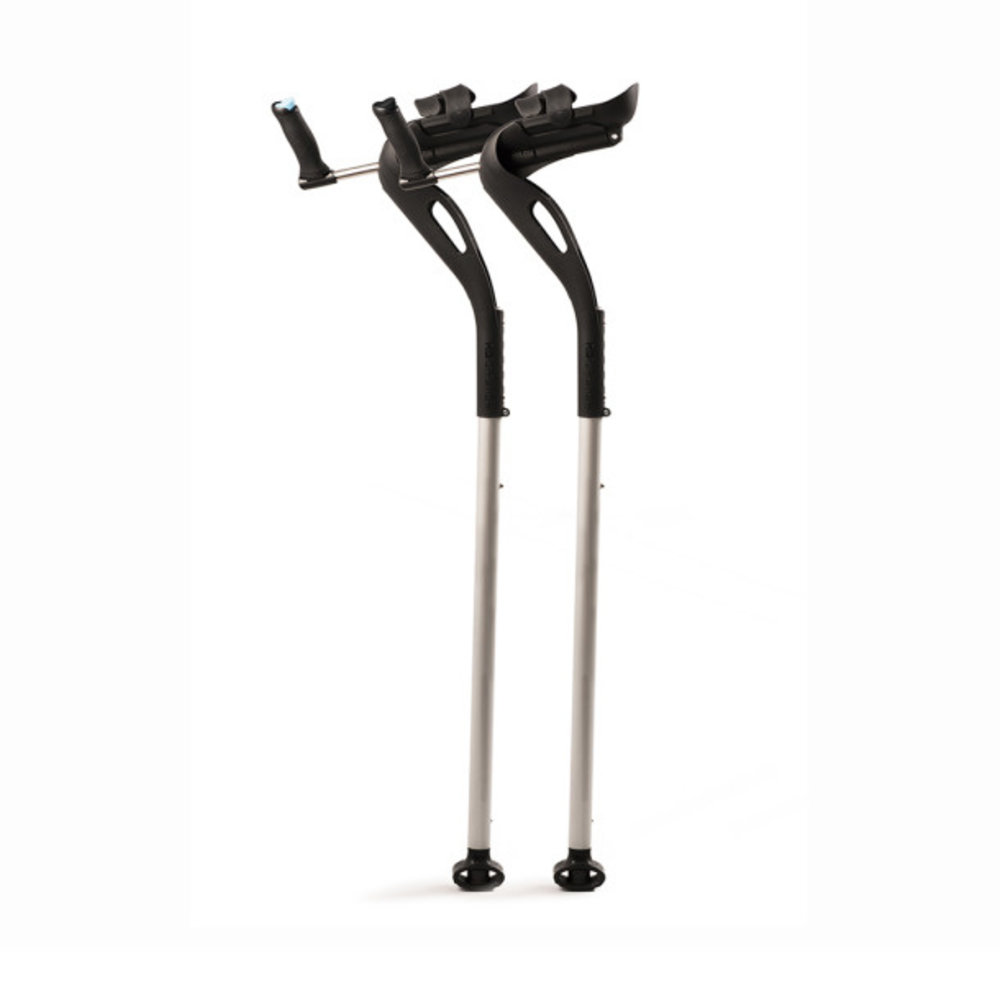 M+D Forearm Comfort Gutter Crutch 300lbs Black Med Supplies