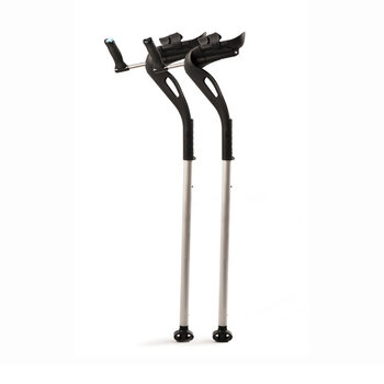 MD-Mobility Design M+D  Forearm Comfort Gutter Crutch - Pair - Height (4' 11"- 6' 8") 300lbs - Black