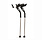 MD-Mobility Design Mobility Designed Forearm Comfort Gutter Crutch - Pair - Height (4' 11"- 6' 8") 300lbs - Black