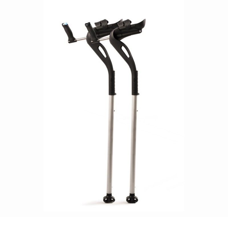 MD-Mobility Design Mobility Designed Forearm Comfort Gutter Crutch - Pair - Height (4' 11"- 6' 8") 300lbs - Black