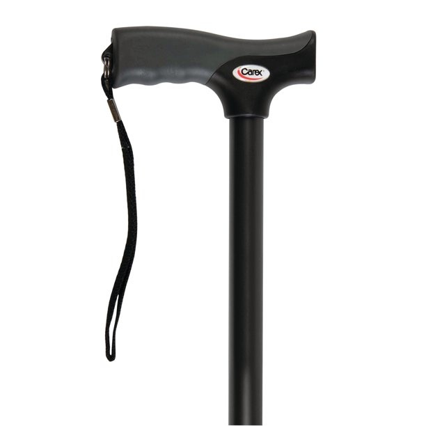 CRX-Carex Soft Grip Folding Cane Black
