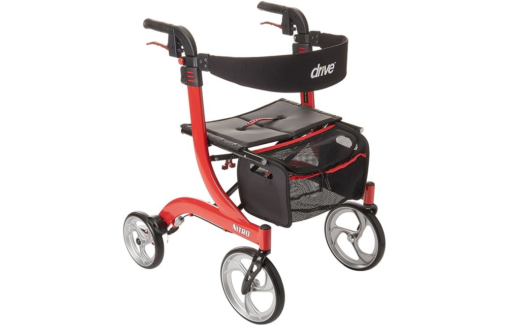 Drive Nitro Aluminum Rollator 10" Casters