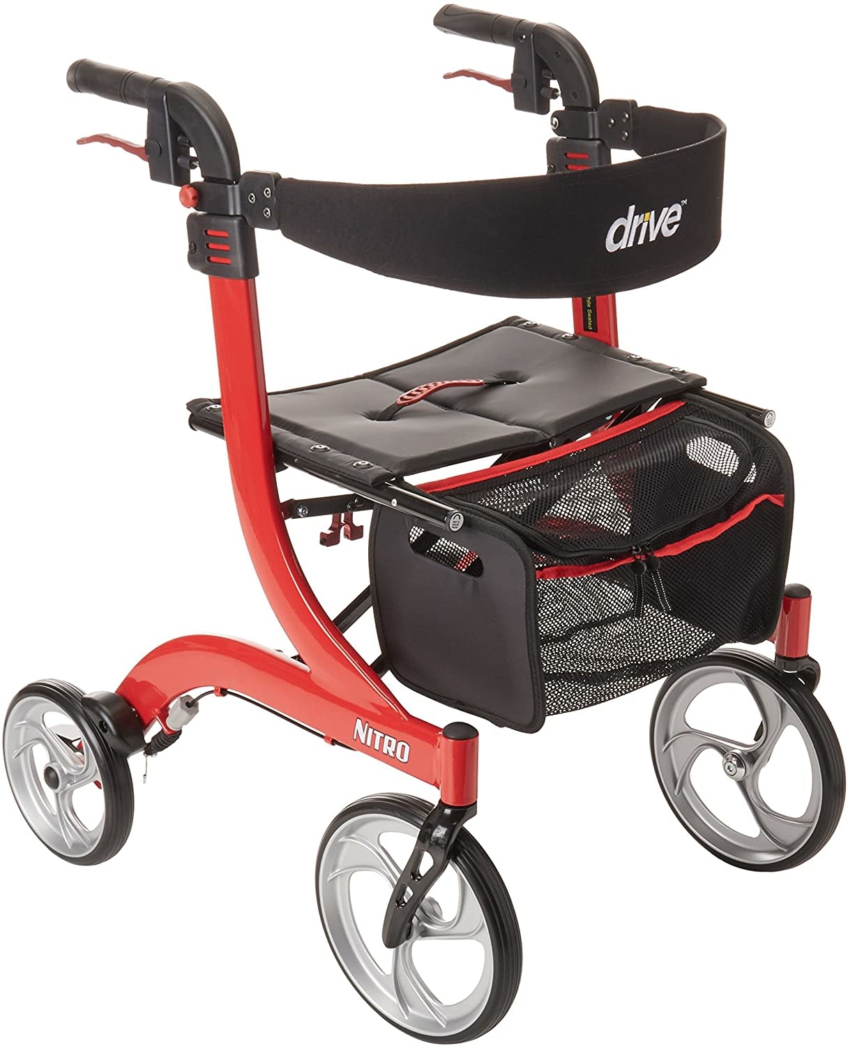 Drive Nitro Aluminum Rollator 10" Casters