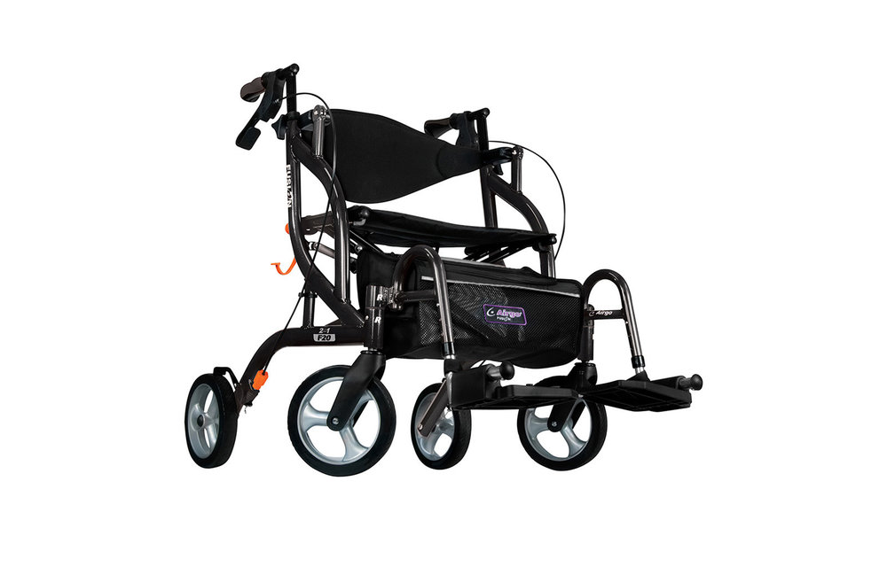 Airgo Fusion 2 IN 1 F20 Side-Folding Rollator & Transport Chair